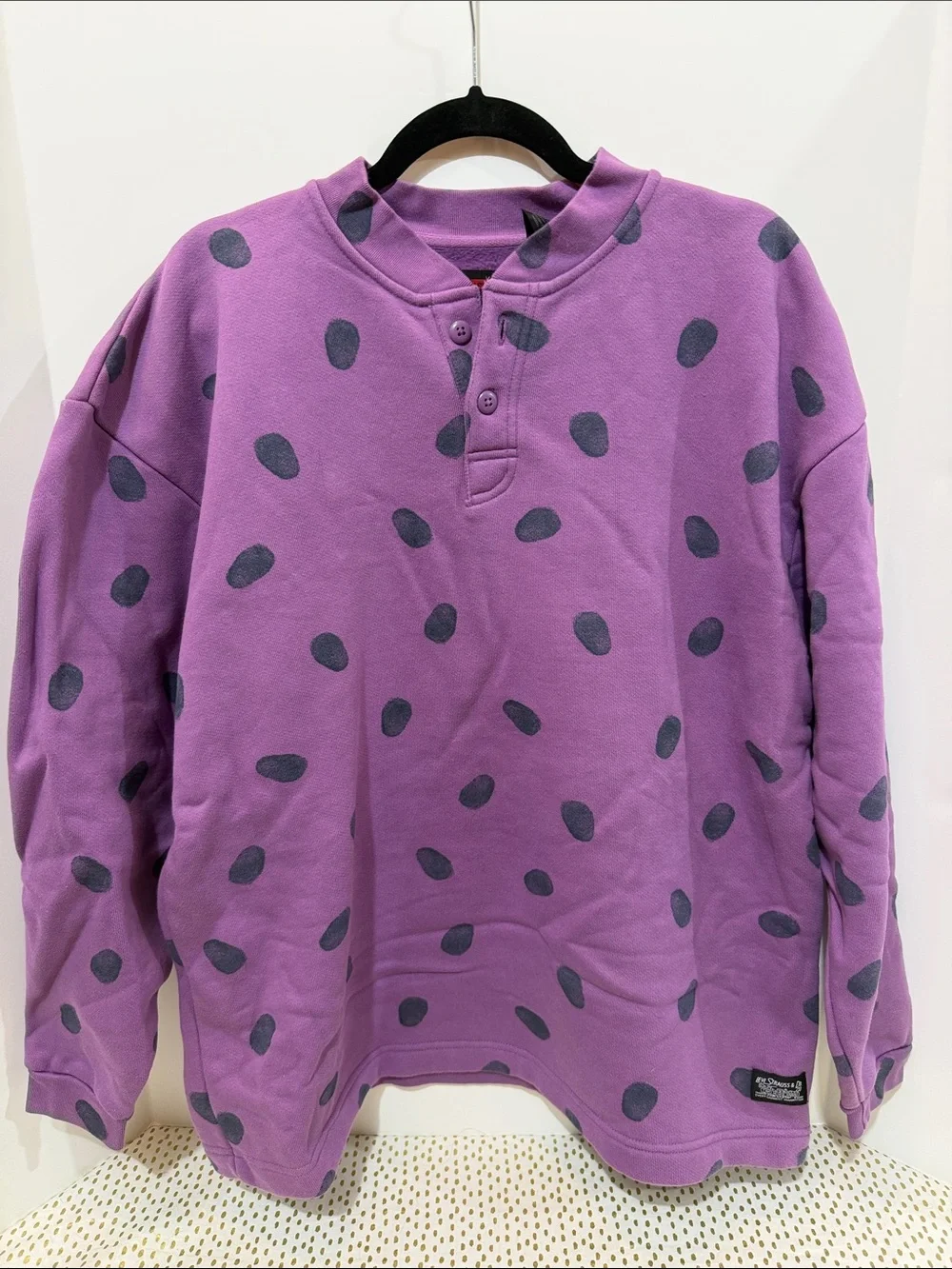 Purple Polka Dot Sweatshirt